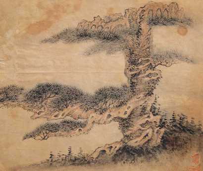 佚名 山水 镜心
